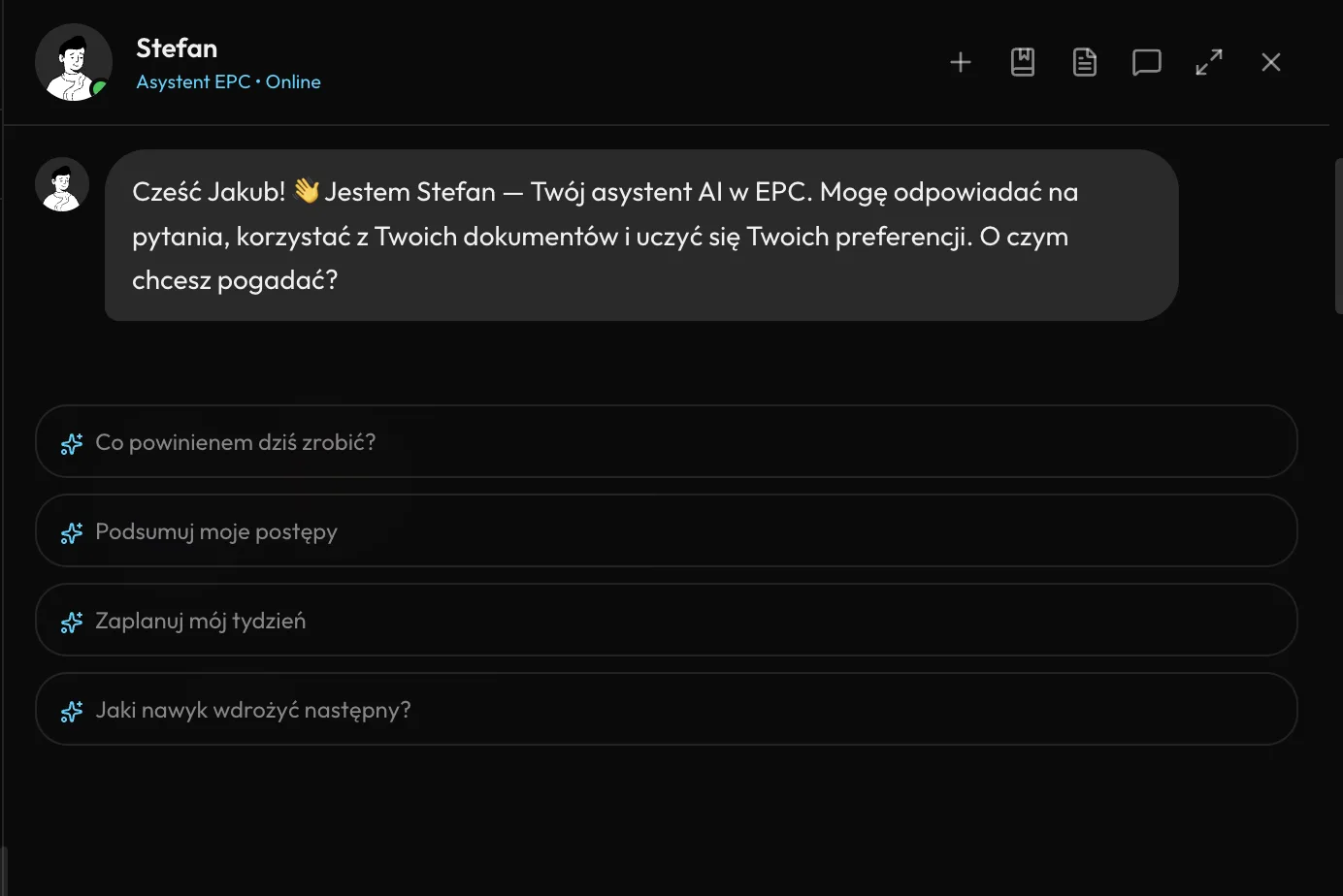 Stefan AI — coach z kontekstem